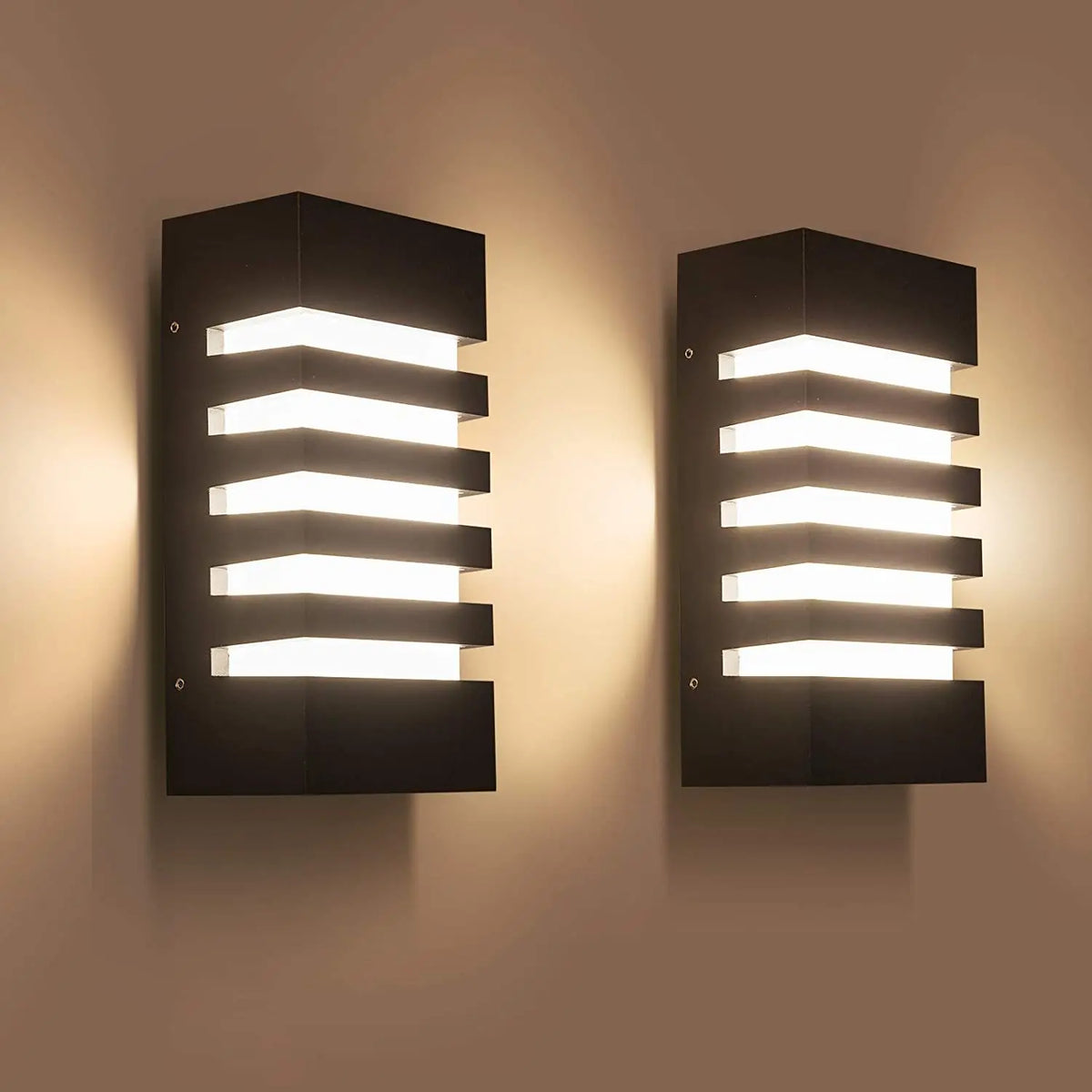 applique murale moderne led noir blanc rayures horizontales ip65 e27 12w 249lm 265v