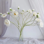 bouquet fleurs artificielles poppies blanc jaune rose decoration maison exterieur 105cm moderne