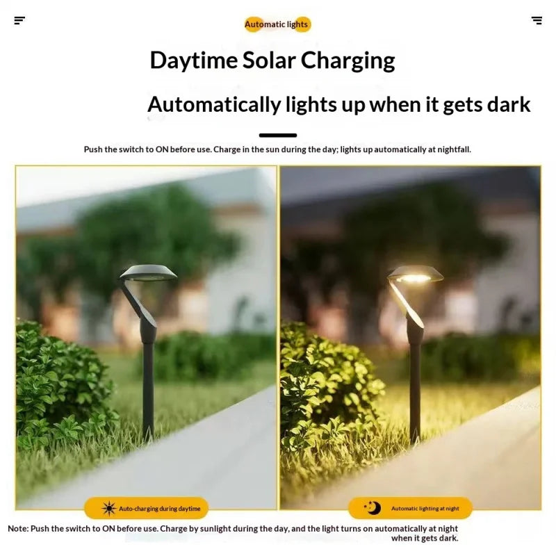 lampe solaire extérieure noire moderne autoinstallation solaire piquet support flexible