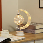 lampe décorative lune LED transparente bohème chaleur chambre coucher festive