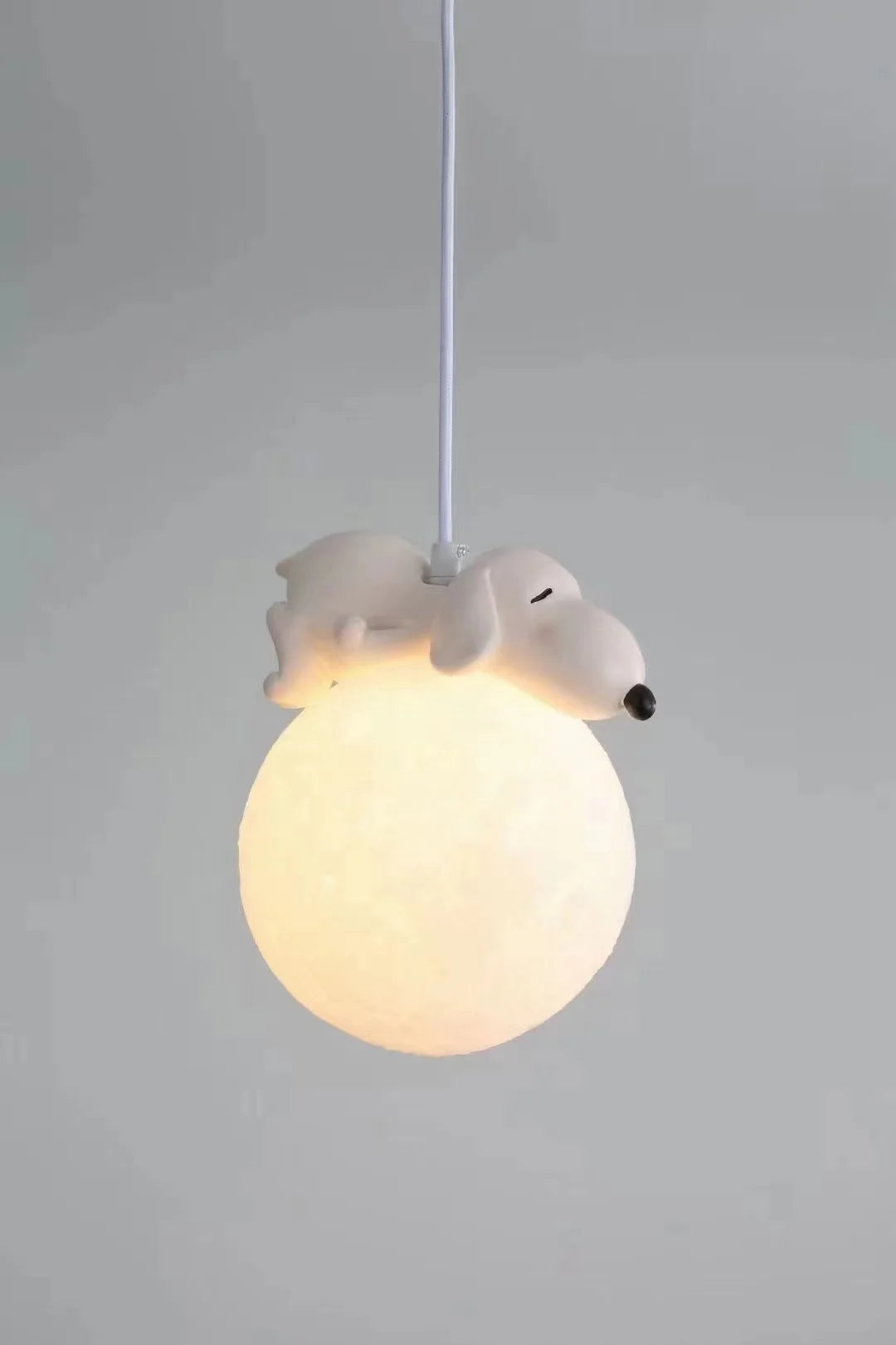 lumière suspendue animaux blanc gris rose bébé moderne minimaliste