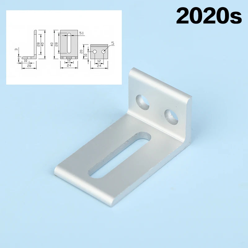 supports d'angle argenté équerres d'angle industriels plats opaques aluminium bricolage travail bois fixations
