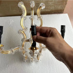 Détail de l'installation de l'applique murale LED