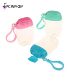 bouteilles rechargeables portables transparentes modernes verre clip rouge vert bleu jaune noir blanc cosmétique