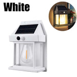 lampe solaire murale transparente moderne détecteur mouvement noir led étanche ip65extérieur patio