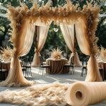 rideau tulle blanc transparent classique occasion mariage anniversaire noël transparent 50m