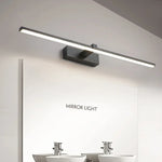 lampe miroir salle bain led noire rectangulaire moderne fixation murale éclairage maquillage aluminium
