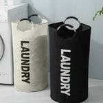 panier linge pliable imperméable beiges noirs texture moderne pratique poignées métalliques almacenamiento ropa reciclaje