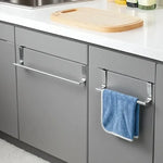 porte serviettes mural adhésif acier inoxydable simple barre moderne argente chromé sans perçage