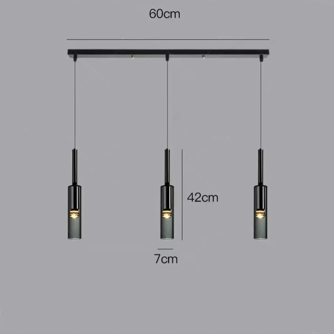 lumière suspendue moderne minimaliste métal noir gris doré abat jour translucide filament apparent/epl/pl