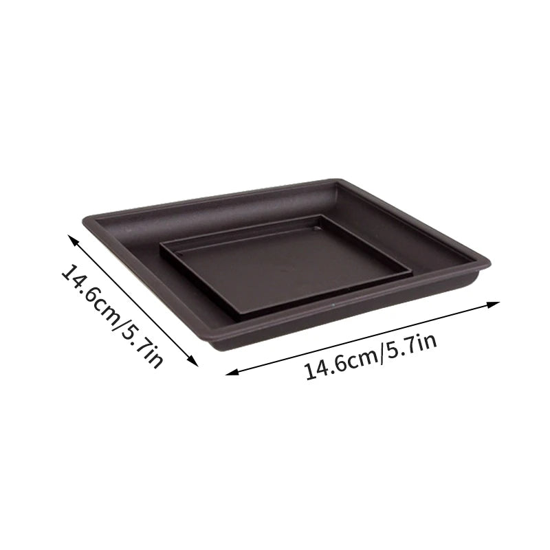 pot bonsaï rectangulaire noir moderne décor miniature maison pagode herbe artificielle