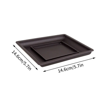 pot bonsaï rectangulaire noir moderne décor miniature maison pagode herbe artificielle