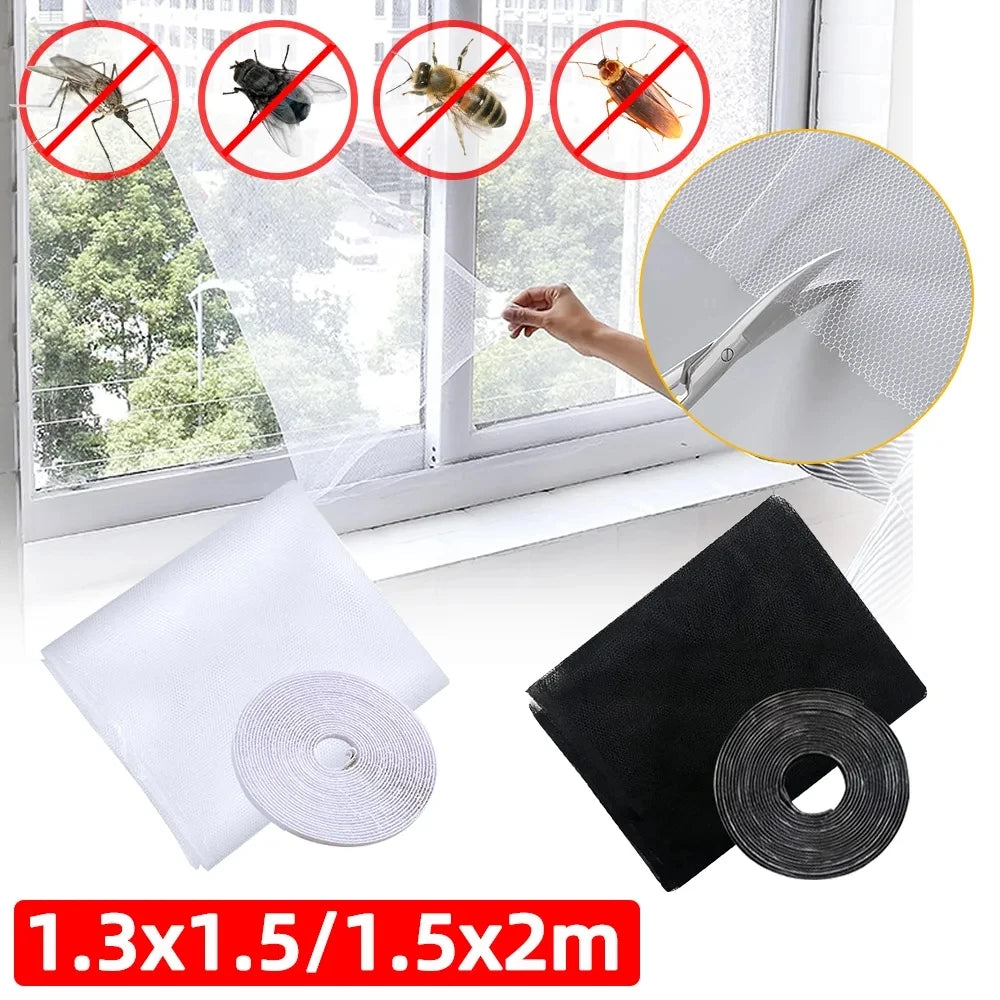 filet anti moustiques blanc maille fine adhésif pliable usage extérieur camping voyage moderne traité