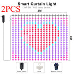 rideau lumineux led multicolore pixelé moderne synchronisation musique diy ip65