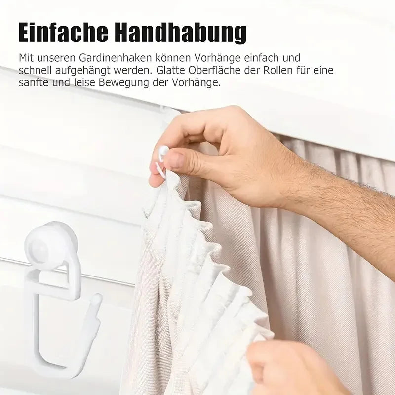 crochet rideau moderne blanc opaque accessoires volet polonais fixations plastique