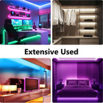 ruban led flexible multicolore effet chasse intelligent adhésif moderne technologie salon décoration chambre