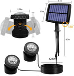 projecteurs solaires led spots extérieurs automatiques submersibles jardin modernes noirs
