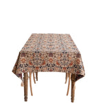 nappe vintage rouge verte floral impermeable tassel table manger classique geometrique