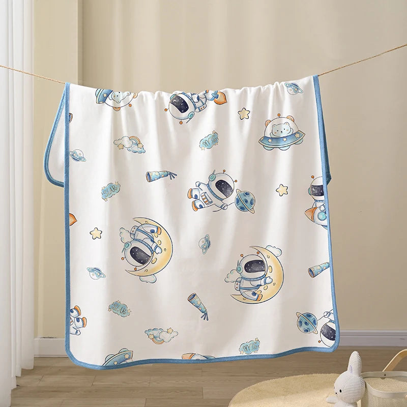 drap berceau imperméable coton reutilisable rayures ours lapins animaux coeurs clips