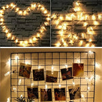 guirlandes led transparentes modernes 20 lumières 3m clips minimaux câbles