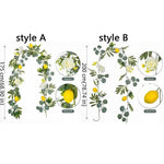guirlande fleurs artificielles feuilles vertes citrons jaunes fleurs blanches naturel rustique decoration intérieure fête