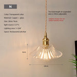 lampe suspendue transparente vintage ampoule E27 câble torsadé motifs géométriques chambre salon étude