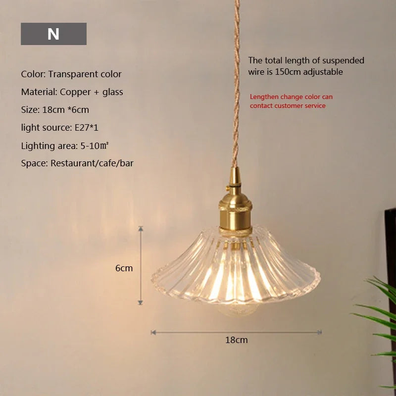 lampe suspendue transparente vintage ampoule E27 câble torsadé motifs géométriques chambre salon étude