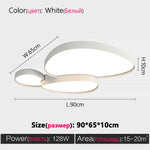 plafonnier led moderne minimaliste abstrait blanc noir doré chambre salon decoration