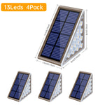lumière solaire led moderne or noir ip67 autoinstallationextérieur minimalistechemin décoration batterie intégrée
