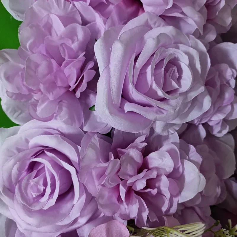 panneaux fleurs artificielles violettes décoratives intérieur mariage anniversaire hydrangeas roses texture naturelle