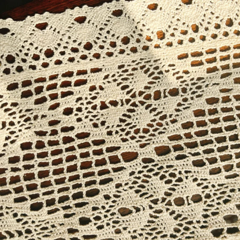 serviette table coton beige motifs géométriques traditionnelle réutilisable salon chambre festive