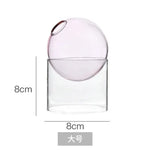 vases verre transparent modernes couleurs orange bleu rose minimalistes