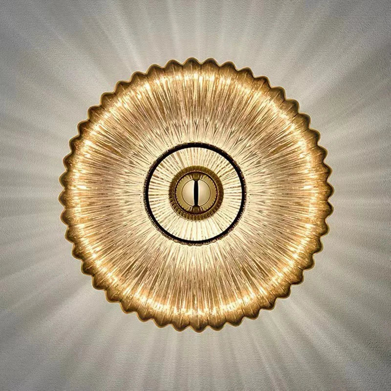 Lampe moderne dorée rayures horizontales élégante cuisine chambre coucher