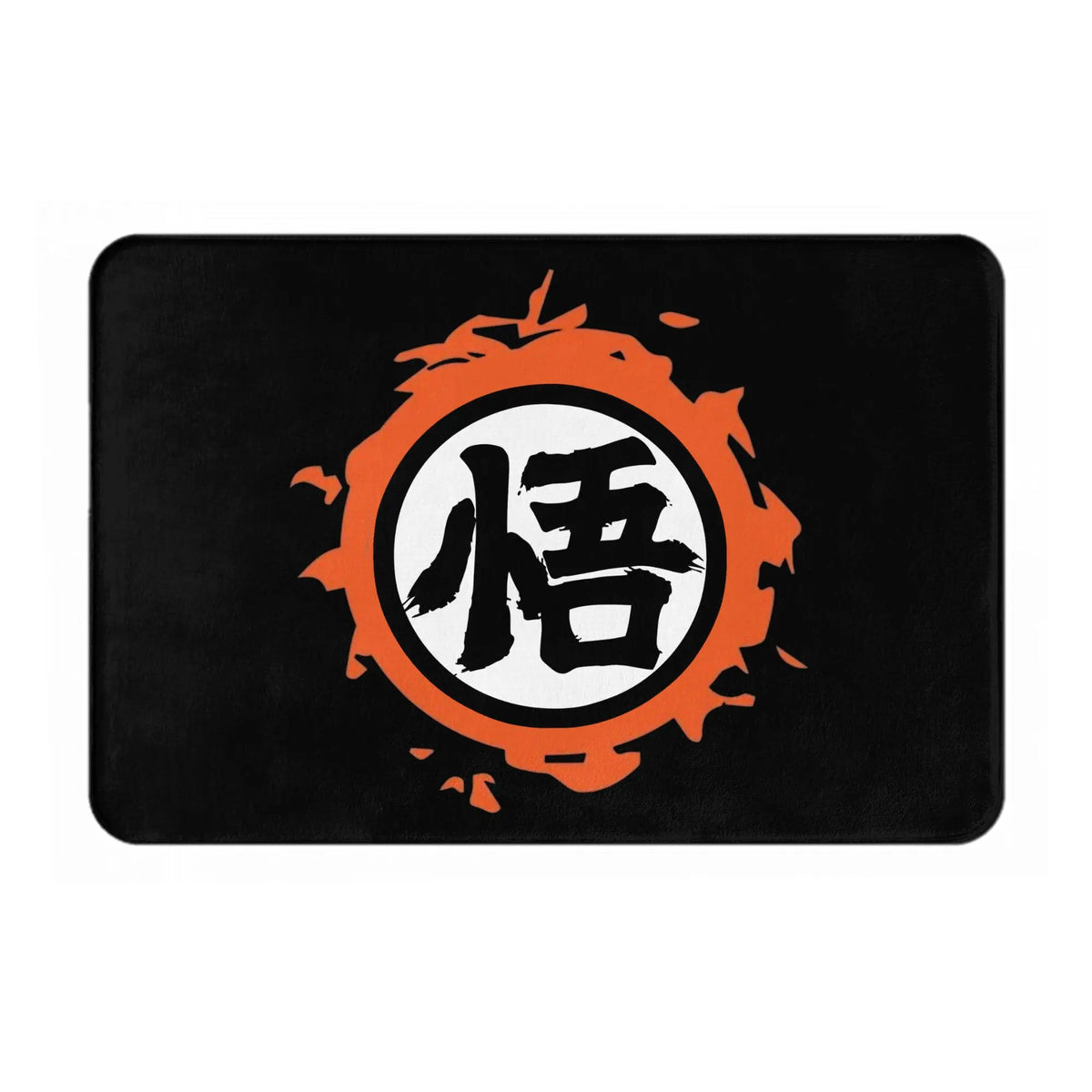 tapis sol anime goku dragon ball motif japonais noir orange salle bain cuisine