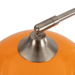 lampe sol moderne blanc orange abat jour céramique base marbre tige métal chromé