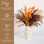 bouquet fleurs séchées automne orange naturel rustique décoration maison anniversaire mariage festive