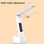 lampe led rechargeable blanc moderne sans ombre interrupteur tactile horloge veilleuse étude