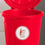 autocollants recyclage bouteilles verres fruits rouge vert orange bleu pouces simple graphique