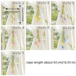 ruban fenêtre tulipes pendentifs blanc vert bleu violet rose décoratif semi transparent