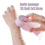 brosse bain silicone exfoliante antidérapante massage pieds rose gris moderne salle bain suction cup