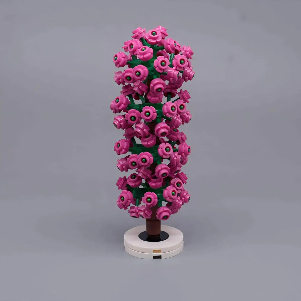arbres miniatures créatifs fleurs roue dentée couleurs vives base plate naturelle