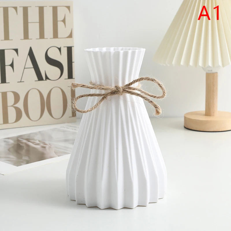 vase moderne élégant rose blanc vert bleu gris beige rayures plissées opacité cordelette