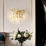 applique murale led dorée branches stylisées contemporaine élégante éclairage quotidien fixée mur 15 30m²