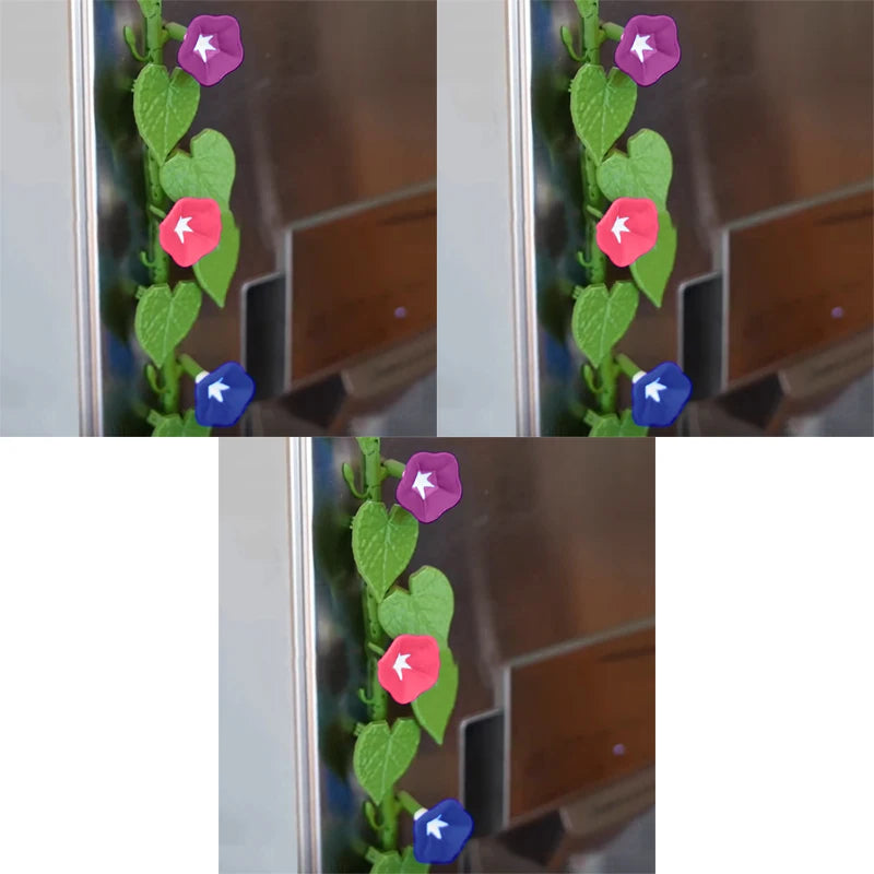 magnétiques réfrigérateur décoratifs floral feuilles fleurs bleu rose vert étoiles