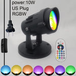 projecteur led noir moderne réglable télécommande fade strobe flash 12w us plug