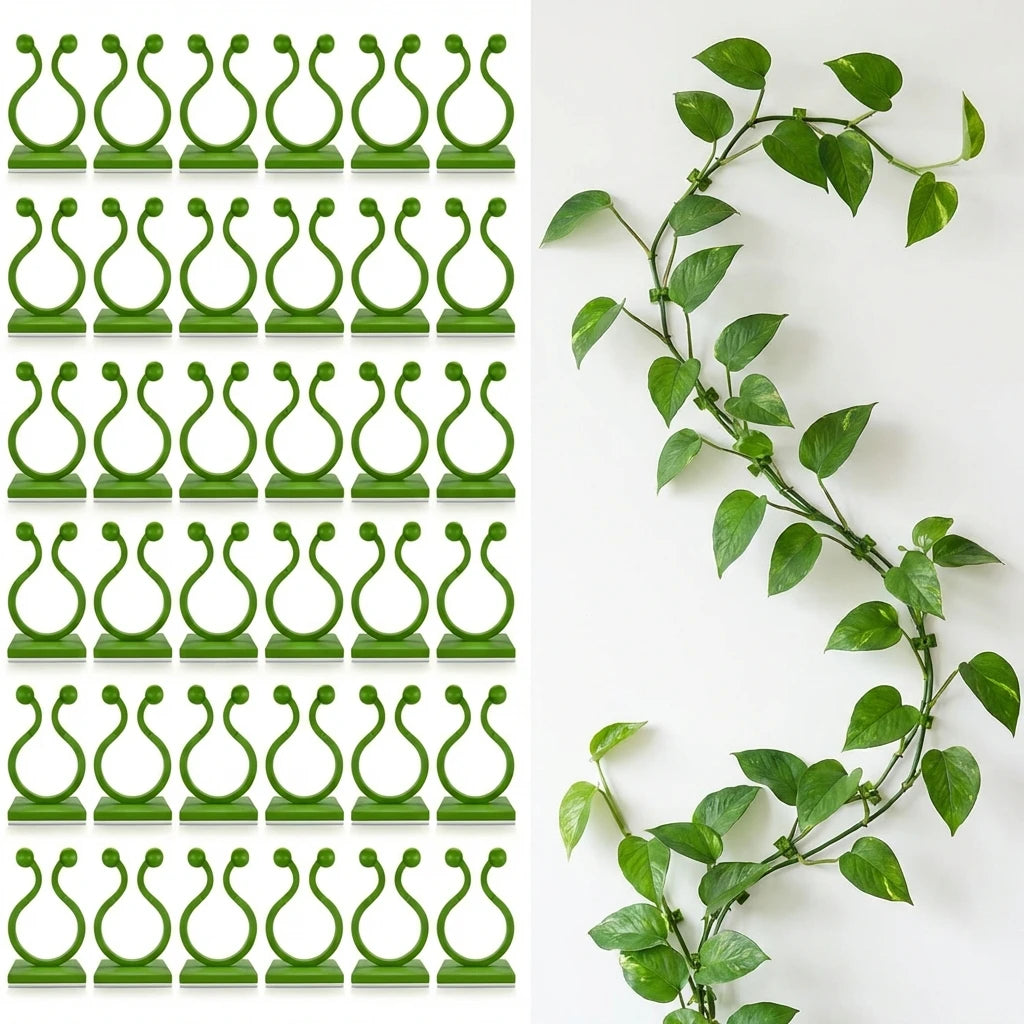 supports murals adhésifs auto agrippants plantes vert simples modernes intérieur 100pcs