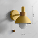 applique murale moderne vert jaune rose blanc ampoule led câble interrupteur chambre salon