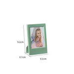 cadre photo moderne minimaliste noir blanc plaid vert clair rose bleu jaune gris hologramme