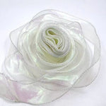 ruban organza holographique moderne blanc rose violet bleu orange 10 yards translucide