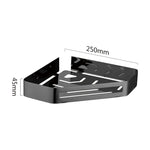 étagère salle bain moderne acier inoxydable argenté noir lisse brillante minimaliste